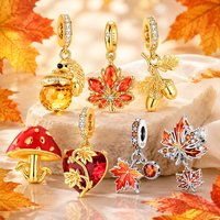 Charms 925 Sterling Silver An Autumn Journey Series Pendants Fit Original Bracelet Women's DIY Birthday Surprise Jewelry Gift