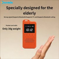 Dormin Retro Pocket Radio Bluetooth Walkman Multi-Function FM Radio for Gifts Multicolor for Elderly