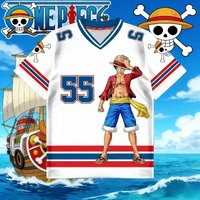 2026 Summer One Piece Luffy All Forms 3D Print V-Neck T-Shirt Retro High Quality Oversized Unisex Casual Tee For Men Women Kids