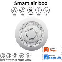 Smart Zigbee WIFI Airbox CO2 Formaldehyde VOC Detector Temperature Humidity Sensor Work with Tuya App Control Smart Home
