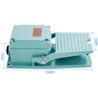 TFS-402 Industrial Grade Aluminum Foot Switch with Silver Contacts - Self-Resetting Heavy Duty Pedal for Machinery, Metalworking