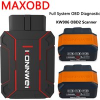 KONNWEI MAXOBD Car Full System OBD Diagnostic Tools Bluetooth 5.2 Testing Vehicle Monitoring OBD2 Scan-Tool for gift KW906