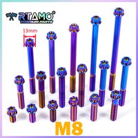 RTAMO Gr5 Titanium Bolt M8x15-120 Torx Head Flange Screw Bolt for Motorcycle Modification (1pc)