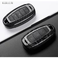 ABS Carbon Fiber Style Car Key Case Cover Fob For Hyundai i30 ix25 Elantra KONA Solaris Azera Grandeur Ig TM Accent Santa Fe
