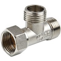 G1/2 3-Way Copper T Adapter Diverter Valve For Bath Bidet Sprayer Female Male Thread Connect Faucet Connector Water Splitter