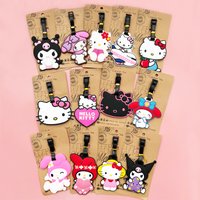 Hello Kitty Luggage Label Cute Kuromi Luggage Tag Cartoon Suitcase ID Address Holder Baggage Boarding Portable