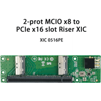 2x MCIO x8 to PCIe5.0 x16 slot Riser XIC 0516PE