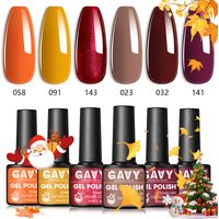 6pcs Brown Gel Nail Polish Set, Dark Chocolate Brown Gel Polish Kit Fall Light Colors, DIY at Home Salon Gifts