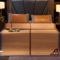 Summer Bamboo mat cool mattress 1.8m bed straw mat foldable double-sided ice silk mat 1.2 summer 1.5m bamboo mat