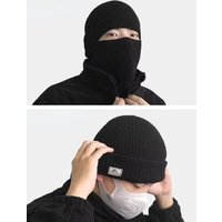 AliExpress NONE 2 in1 Winter Mask Beanies Hats Warm Knitted Balaclava Hats Windproof Solid Full Face Ski Bonnet Tactical Cycling Earmuffs Cap