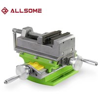 Allsome BG-6368 3-inch Cross-Sliding Vise with Compound Slide for Mill and Drill Press,Cross Slide Drill Press Vise