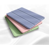 For iPad Air Pro MINI Case 3 4 5 6 7 8 9 10th Generation 3-fold Leather Tablet Sleeve Liquid Silicon Soft Stand 11 12.9 13 Cover