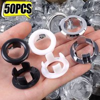 1-50Pcs Wash Basin Overflow Ring Faucet Sink Overflow Cover Home Kitchen Bathroom Basin Trim Bath Sink Round Hollow Ring Plug