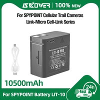 10500mAh LIT-10 Rechargeable hunting Lithium Battery for Spypoint Cell-Link Link-Micro-S-LTE LM2 Cellular Trail Cameras