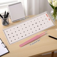 Single-Sheet Russian Keyboard Stickers; Tear-Off Universal Film with Side Engraving for Desktop and Laptop Computers
