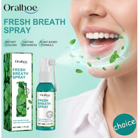Oralhoe 30mL Fresh Breath Spray Instant Odor Relief Long Lasting Freshness Deep Oral Cleaning Care Daily Use Portable Oral Mist
