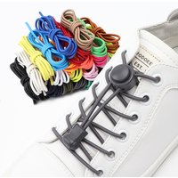 1Pair Elastic Laces Sneakers Shoe Laces Without Tying Unisex Quick Shoelace Round Rubber Bands Lazy Shoelaces Sport Shoestrings
