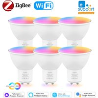 Smart ZigBee GU10 WiFi Smart LED Light Bulb RGB C+W 5W Dimmable Lamps EWelink APP Control Spotlight Bulb Works With Alexa Google