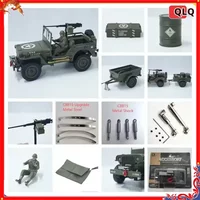 JJRC C8815 RC Car Upgrade Parts Set - Metal CVD Trailer Soldier Winch Canopy Original Accessories for C8815 Model