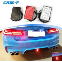 For BMW For Benz For VW Car Rear Diffuser Spoiler LED Brake Lights Bumper Cover Pilot Lamp For Universal Car Red White Black