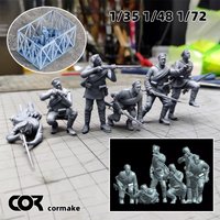 Scale Miniature Model kit Russian Soldiers in Combat Set Military Assemble Figures 1914–1918 5 pcs 1/35 1/48 1/72