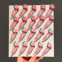 Girls' Sweet Strawberry Hairpin Set - 2/10/20pcs Female Broken Hair Bangs Small Clip Headdress Cute Kitchen Sink Craft Supplies