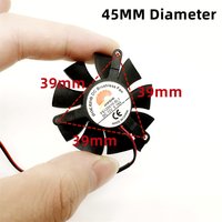 High Quality Ultra Quiet 45MM Diameter VGA Fan Fan Blade 39mm Hole Spacing 12V 0.16A 2pin