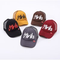 strike sponge baseball cap women men High quality Hip hop mesh cap Sunshade breathable trucker hat