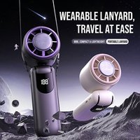 ROSOZ High Speed Handheld Fan 30000RPM Turbo Fan with Superconducting Ice Cooling 100 Speed Foldable Portable Fan for Outdoor Tr