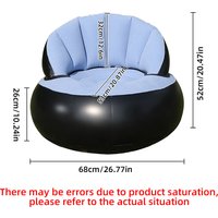 Thickened PVC Inflatable Sofa Ergonomic Design for Comfortable Seating Experience, Foldable Flocking Garden Sofa