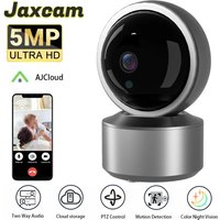AJCloud 5MP HD PTZ IP WiFi Camera Baby Monitor Indoor Surveillance Camera Wireless Cam Auto Tracking Two Way Audio Video Monitor