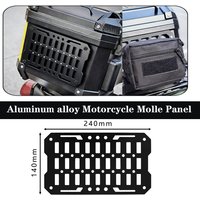 KAIUVE 1PCS Universal Motorcycle Top Case & Side Box Aluminum Alloy Tactical Trunk Molle Panel Modular Quick-Mount Organizer