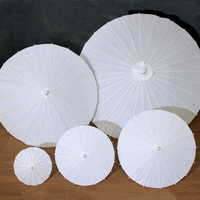 10pcs White Wedding Paper Umbrellas 20/30/40/60/84cm Children & Adult Cloth Parasols for Baby Shower Party Cosplay DIY Painting