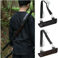 Men Sword Back slung over Leather Belt Katana Sheath Holster Armor Pirate Knight Samurai Accessory For Rapier Holder