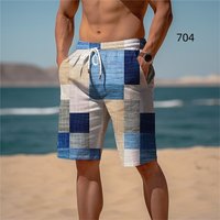 Striped Beach Shorts Men Fashion Swimwear Board Shorts Trunk Gym Fitness Pants Men's Briefs Swimsuit Kids Beachwear Short Boy