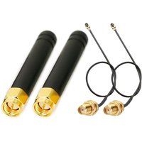2 PCS GSM 868Mhz 915MHz LoRa Antenna 3DBI with U.FL I-P-E-X-1 to SMA Connector for Lora Board ESP32 Lora32u4 II WiFi Lora32 15cm