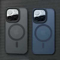 Luxury Matte Translucent Frosted Magnetic Phone Case For iPhone 17 16 15 14 Plus 13 12 Pro Max For Magsafe Wireless Charge Cover