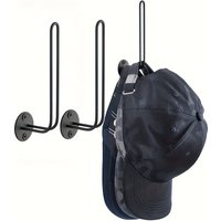 1pc Metal L-shaped Cable Rack, Used For Baseball Caps, Hat Storage Rack Hooks, Wall Mounted Hat Racks,