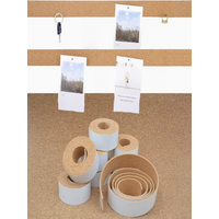 Cork Bulletin Board Strips - Suitable for Walls - Frameless Bulletin Board - with Adhesive Backing - Suitable for Offices - Schools - Homes - Notes - Photos