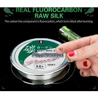 100M 100% Fluorocarbon Angelschnur Japanische importierte Kohlefaser-Schnur 1-25kg Monofilament-Sinkleine Meeresangeln im Freien