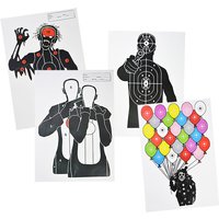 Archery Target Paper, Silhouette Splatter, Reactive Paper, Fun Shooting Feature Pictures, Training Accessories, 45x33cm, 5 Pcs