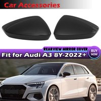 2pcs For Audi A3 S3 RS3 8Y 2022-2024 Car Rearview Mirror Covers Cap Shell Housing Door Side Wing mirror Mirror Cover Cap Casing