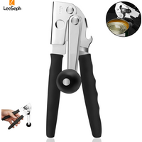 Leeseph Commercial Can Opener, Hand Crank Can Opener Manual Heavy Duty with Comfortable Extra long Handles, Easy for Big Cans