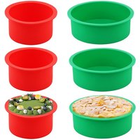 Round Silicone Pan 4 6 8 10Inch Baking Cake Mold Quick Release Baking Pans for Muffin Cupcake Cheese Bread Rainbow Cake Chiffon