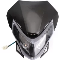 AliExpress Modified Motorcross PP Plastic Headlight Fit For Almost of Motorcycle LED Dirt Bike Headlamp