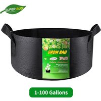 1PCS Grow Bags Heavy Duty Thickened Non-woven Fabric Pots with Handle Indoor/Outdoor Garden 1/2/3/5/7/10/20/30/40/50/100 Gallons