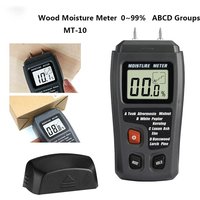 EMT01 Wood Moisture Meter 0-99.9% Humidity Detector with Large LCD Display and Two Pins Design for Lumber Firewood Flooring
