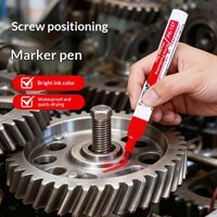 Quick Dry Screw Positioning Marker Pen Waterproof 1mm Tip Permanent Marking Ink for Engineering Wood Metal Assembly Uses