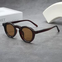 Neue Retro-Sonnenbrille mit rundem kleinem Rahmen, personalisierte High-End-Herren- und Damenbrille, modischer Trend, UV-beständige Sonnenbrille