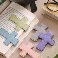New Leather Bible Magnetic Bookmark Cross Gift Page Markers Double-Sided Page Clips Reading Supplies